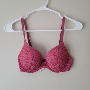 Beautiful Mauve Lace Lush Up Bra